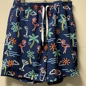Chubbies The Neon Lights 7” Inseam Stretch Swim Trunks Men’s Size Medium
